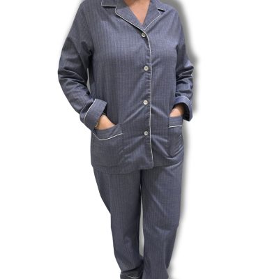 Pigiama Sartoriale Spigato Donna